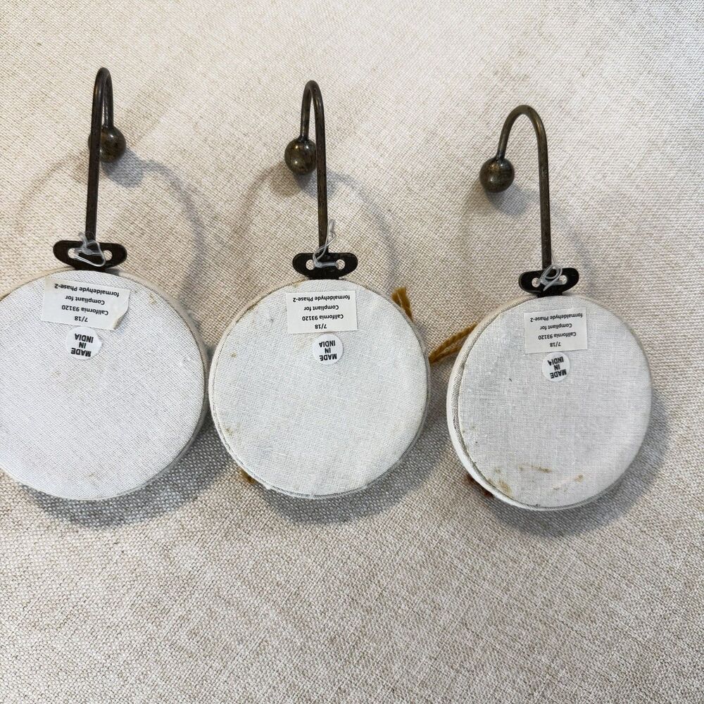 Horse Wall Hooks Set of 3 Fabric Embroidered Equestrian Cottagecore Decor - Picture 3 of 3